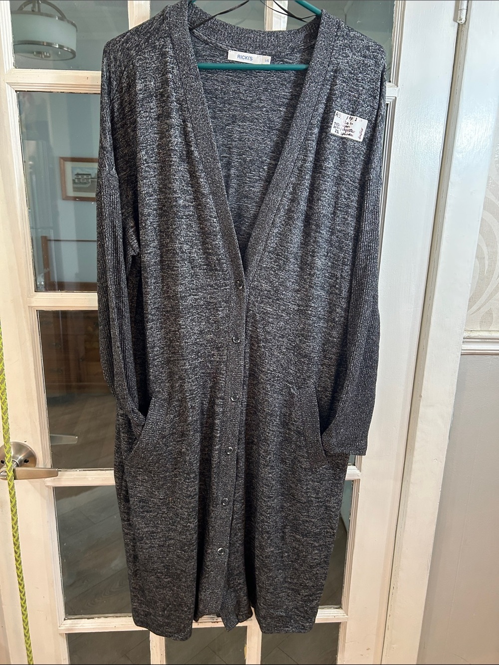 A33.    Ricki's Charcoal Marled Knit Duster